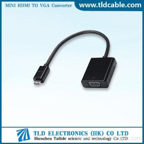 high quality Mini hdmi to VGA projector monitors M/F adapter